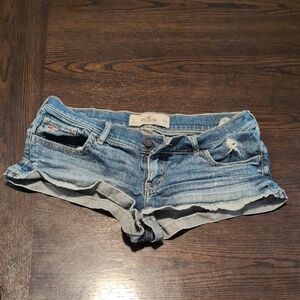 Hollister Women's Faded Blue Jean Shorts